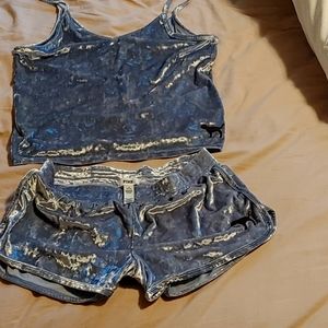 Pink. Women's Two Piece Pyjamas.